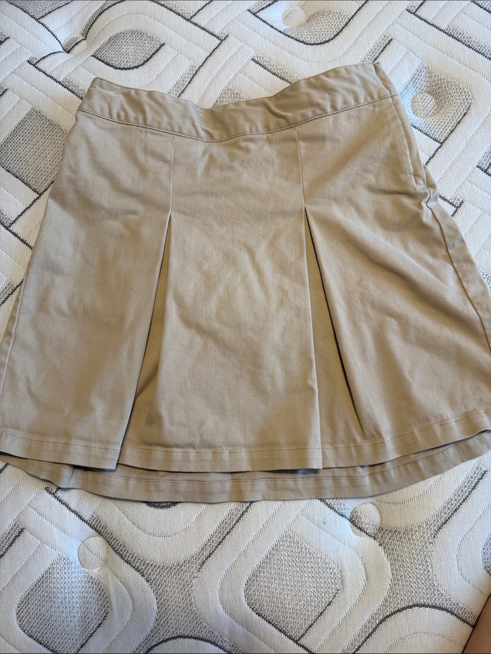 Girls Uniform Skort Beige Pleated